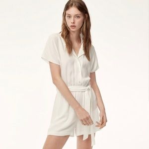NWOT Aritzia Wilfred Kasumi Romper - White XXS/XS